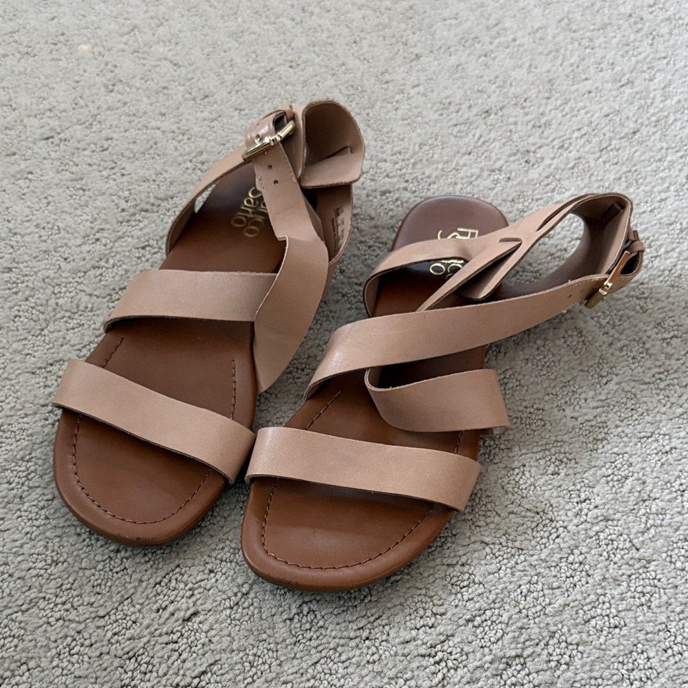 Franco Sarto Tan Leather Sandals